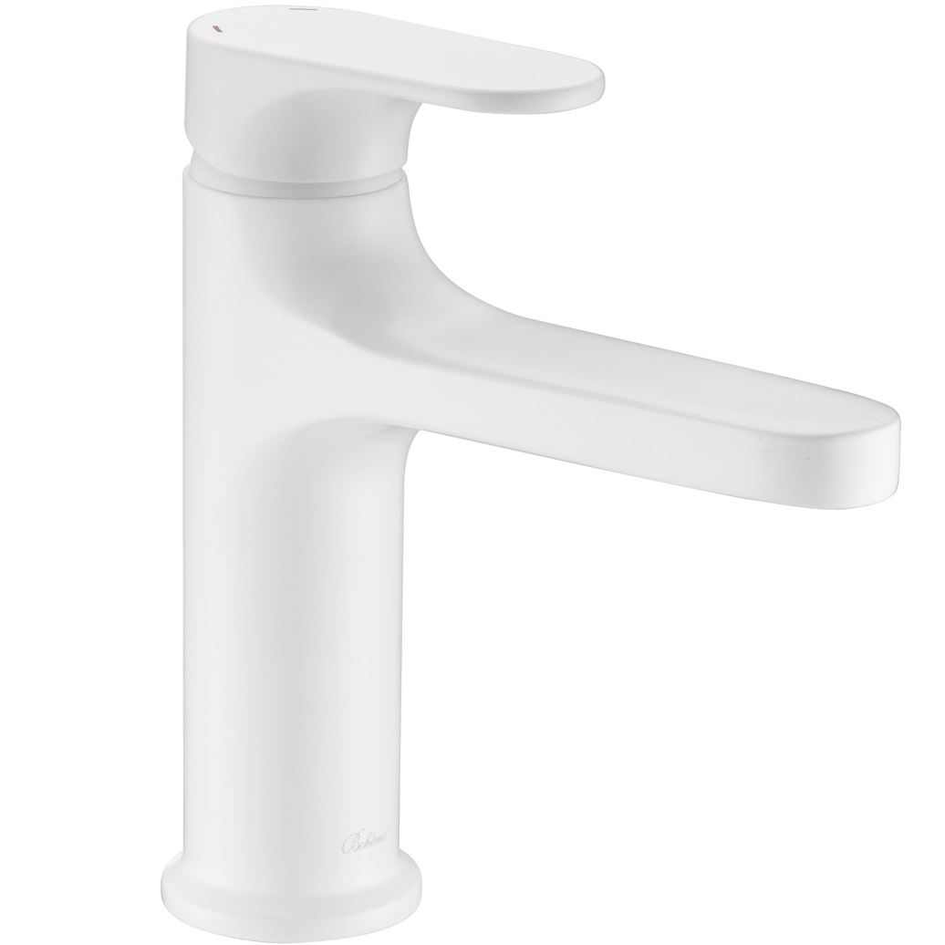 Смеситель для раковины Boheme Spectre 451-MW (белый матовый), без донного клапана