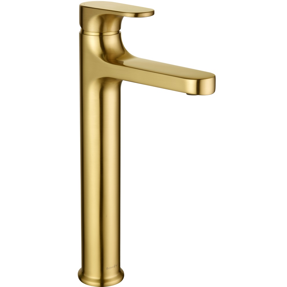 Смеситель для раковины Boheme Spectre 452-MG (золото матовое), без донного клапана