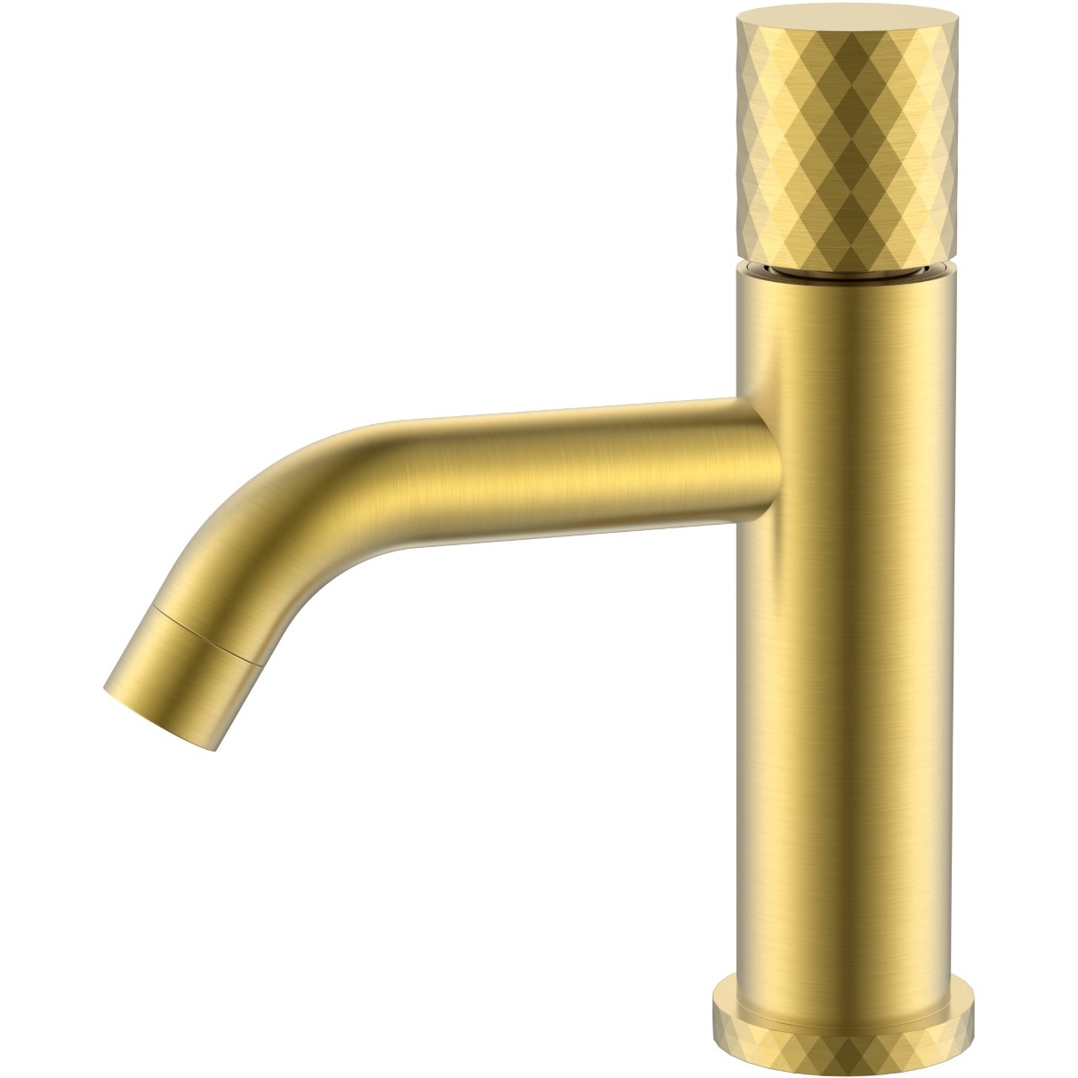 Смеситель для раковины Boheme Stick Diamond 121-MG (золото матовое), без донного клапана