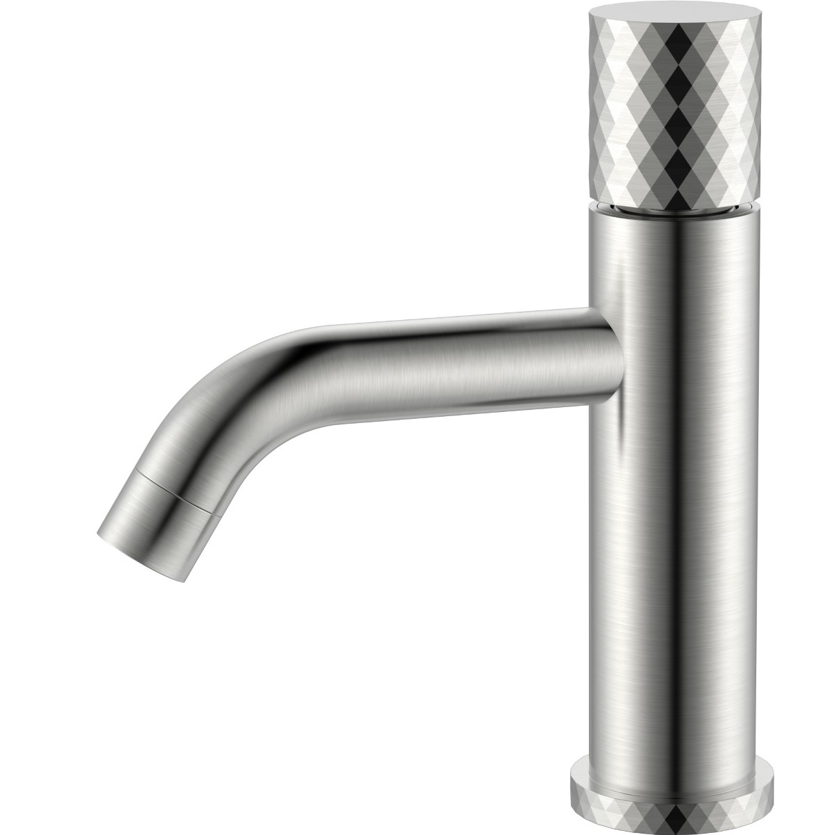 Смеситель для раковины Boheme Stick Diamond 121-NB (никель брашированный), без донного клапана