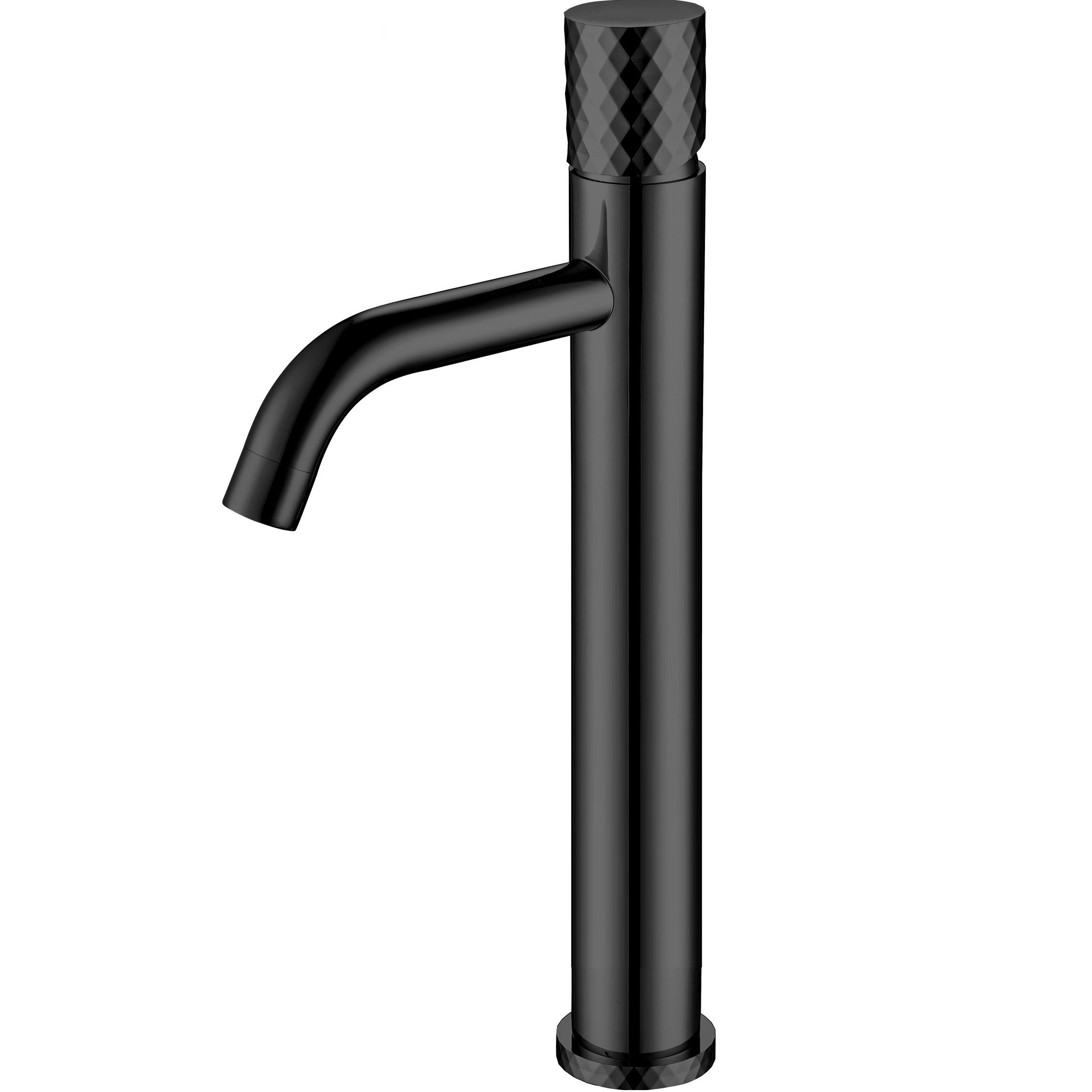 Смеситель для раковины Boheme Stick Diamond 122-BB (черный матовый), без донного клапана