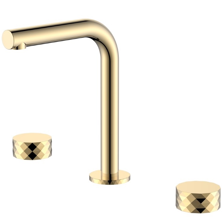 Смеситель для раковины Boheme Stick Diamond 152-G (золотой), без донного клапана