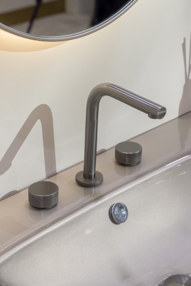 Смеситель для раковины Boheme Stick Linea 152-GM.3 (оружейный металл), без донного клапана