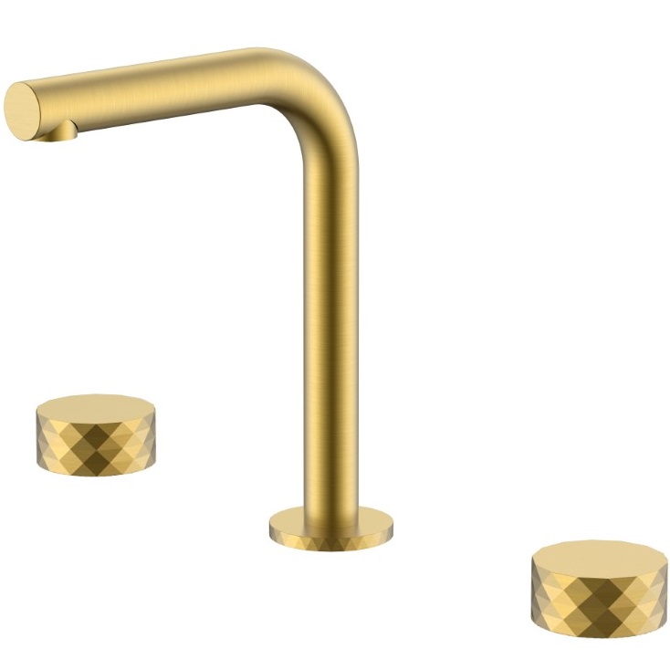 Смеситель для раковины Boheme Stick Diamond 152-MG (золото матовое), без донного клапана