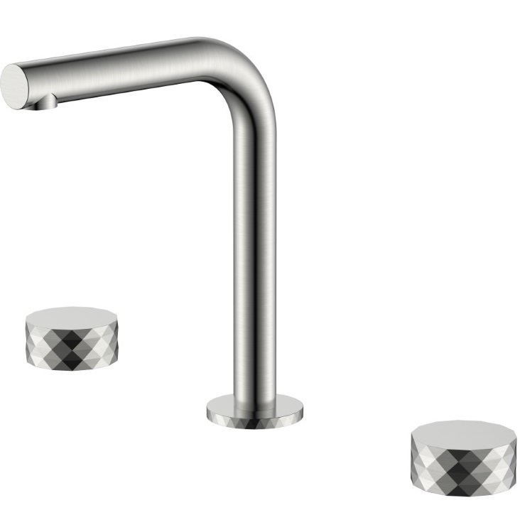 Смеситель для раковины Boheme Stick Diamond 152-NB (никель брашированный), без донного клапана