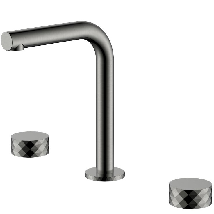 Смеситель для раковины Boheme Stick Diamond 152-SGM (оружейный металл глянцевый), без донного клапана