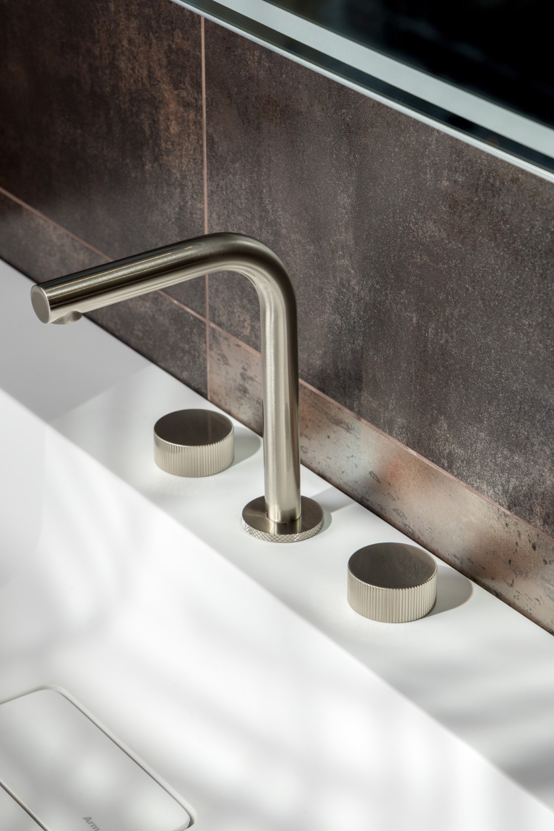 Смеситель для раковины Boheme Stick Linea 152-NB.3 (никель брашированный), без донного клапана