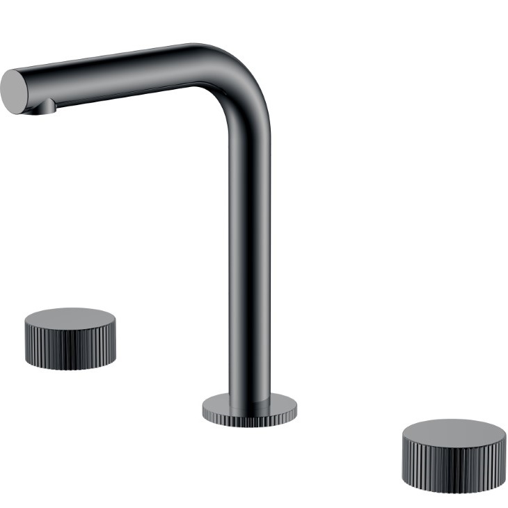 Смеситель для раковины Boheme Stick  Linea 152-SGM.3 (оружейный металл глянцевый), без донного клапана