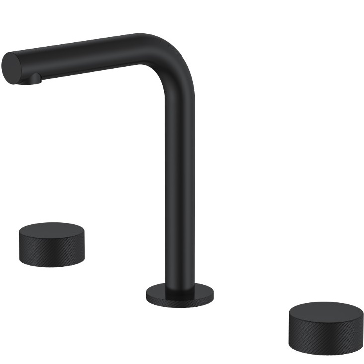 Смеситель для раковины Boheme Stick Spirale 152-B.4 (черный матовый), без донного клапана