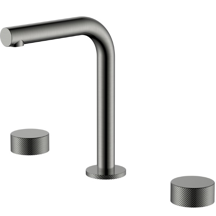 Смеситель для раковины Boheme Stick Spirale 152-GM.4 (оружейный металл), без донного клапана