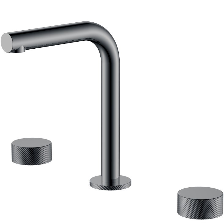 Смеситель для раковины Boheme Stick Spirale 152-SGM.4 (оружейный металл глянцевый), без донного клапана