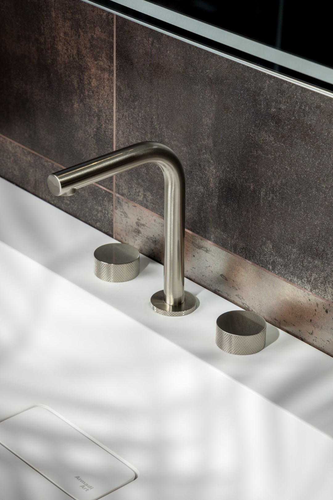 Смеситель для раковины Boheme Stick Touch 152-NB.2 (никель брашированный), без донного клапана