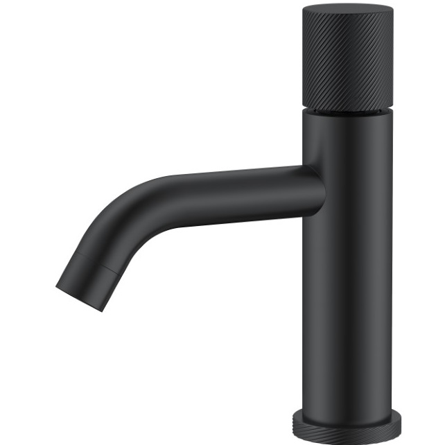 Смеситель для раковины Boheme Stick Spirale 121-BB.4 (черный матовый), без донного клапана