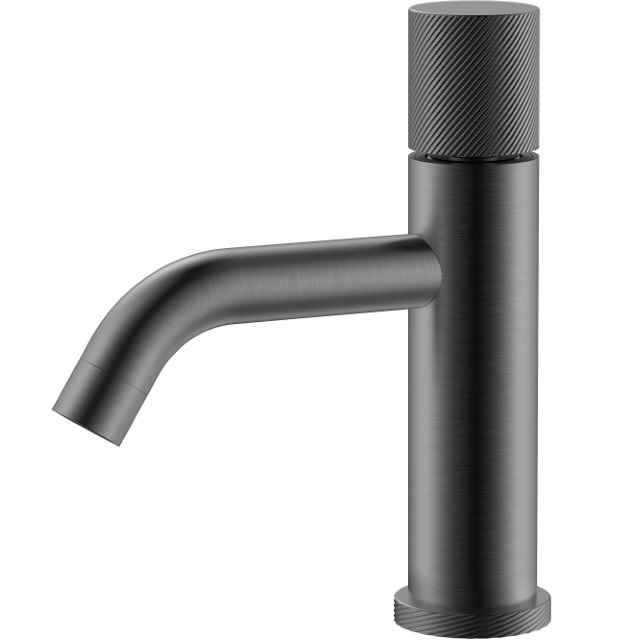 Смеситель для раковины Boheme Stick Spirale 121-GM.4 (оружейный металл), без донного клапана