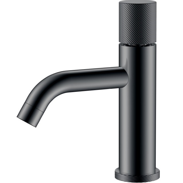 Смеситель для раковины Boheme Stick Spirale 121-SGM.4 (оружейный металл глянцевый), без донного клапана