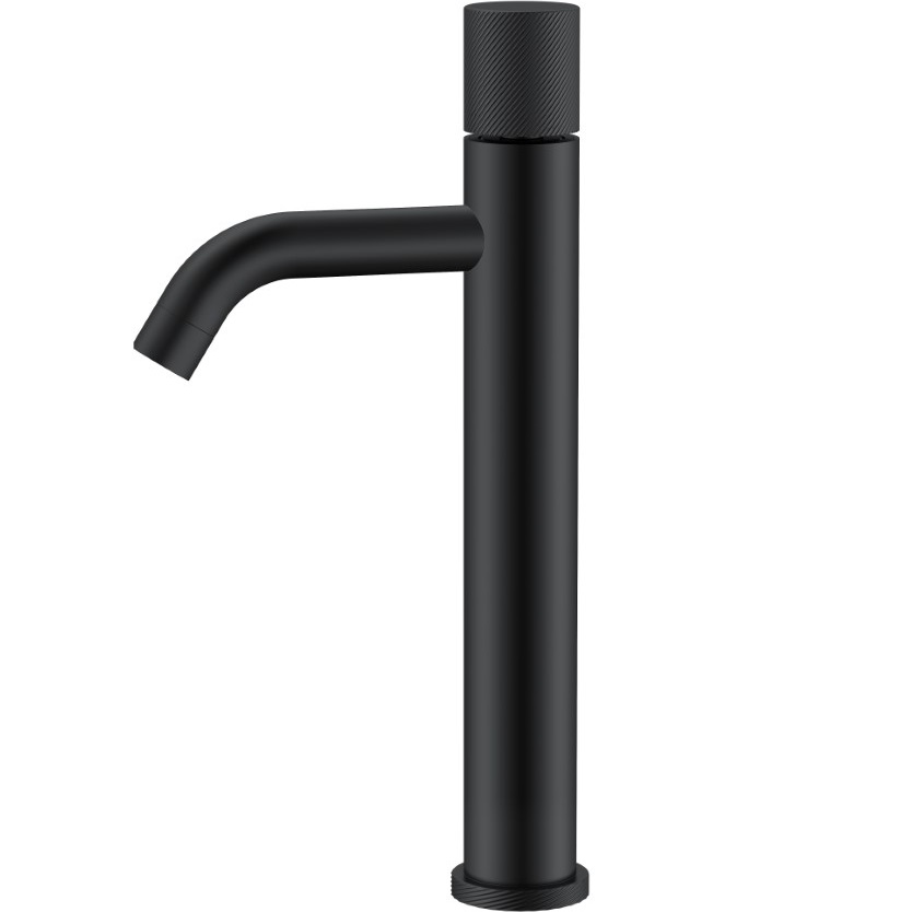 Смеситель для раковины Boheme Stick Spirale 122-BB.4 (черный матовый), без донного клапана