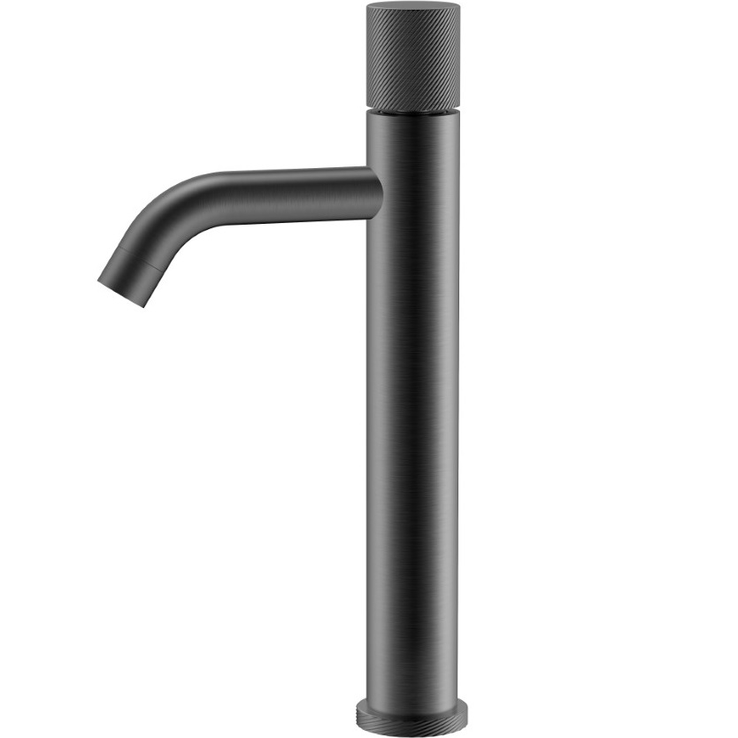 Смеситель для раковины Boheme Stick Spirale 122-GM.4 (оружейный металл), без донного клапана
