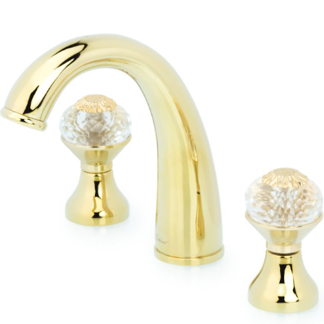Смеситель для раковины Boheme Tradizionale Oro Flora 297-FL (золотой), без донного клапана