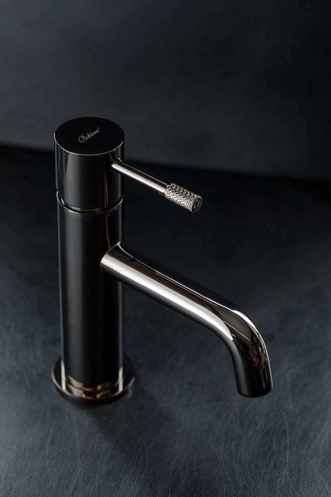 Смеситель для раковины Boheme Uno 461-SGM (оружейный металл глянцевый), без донного клапана
