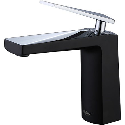 Смеситель для раковины Boheme Venturo 371-B (хром, черный матовый), без донного клапана