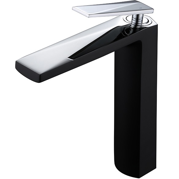 Смеситель для раковины Boheme Venturo 372-B (хром, черный матовый), без донного клапана