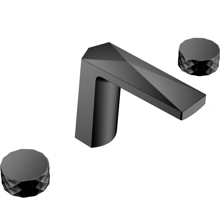 Смеситель для раковины Boheme Venturo Diamond 150-B-DIAMOND (черный), без донного клапана