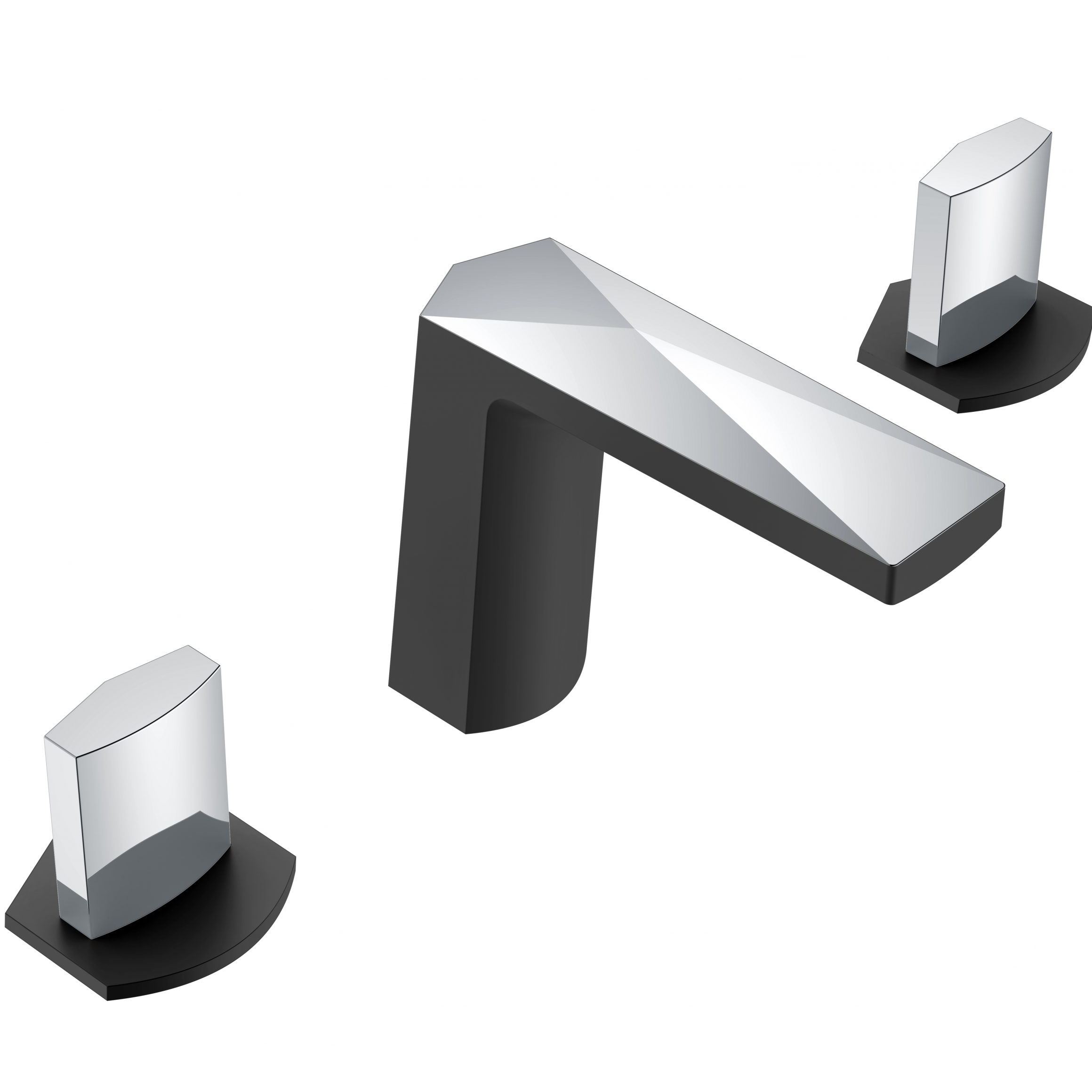 Смеситель для раковины Boheme Venturo Ice 150-BCR-ICE (хром, черный матовый), без донного клапана