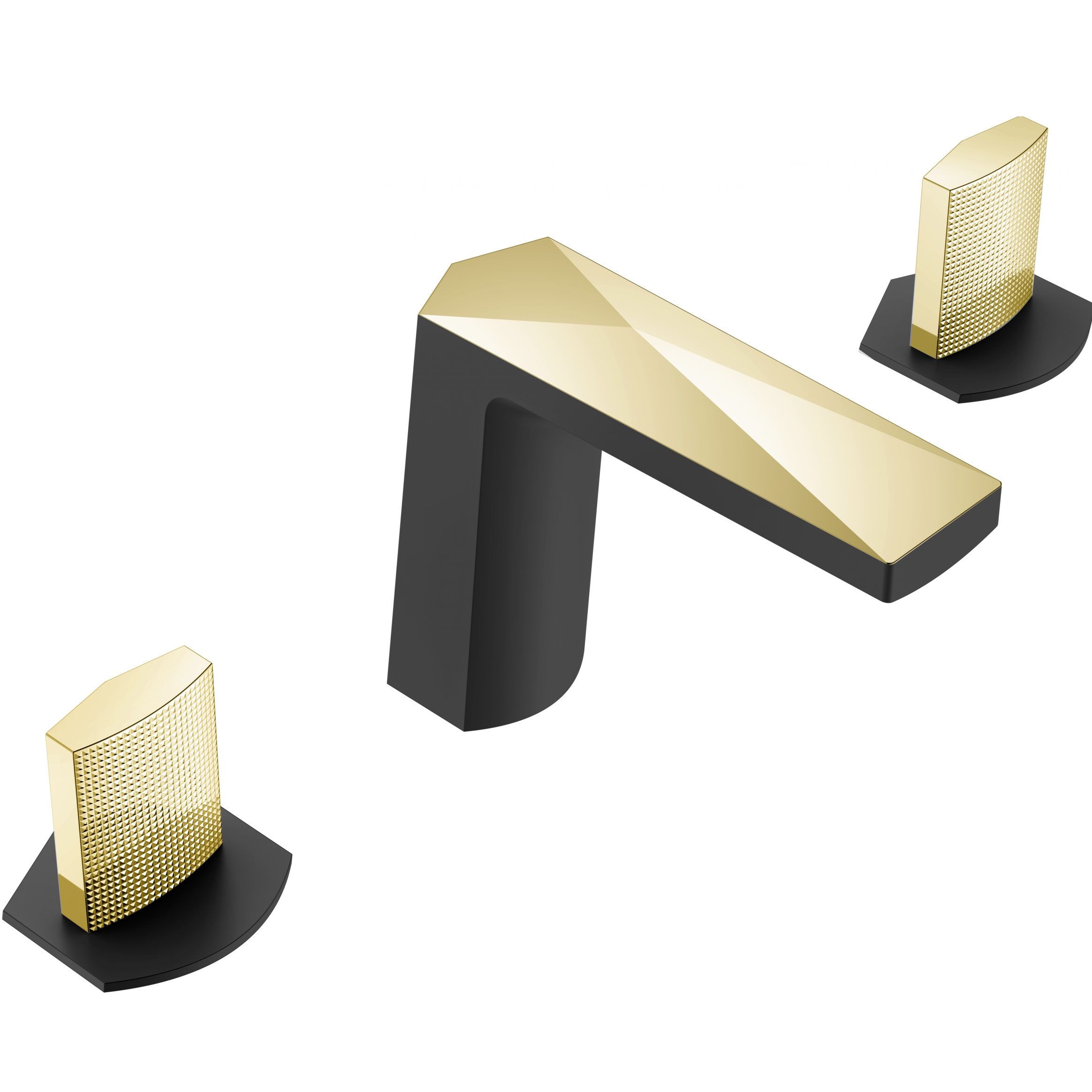 Смеситель для раковины Boheme Venturo Touch 150-BG-TOUCH (золотой, черный матовый), без донного клапана