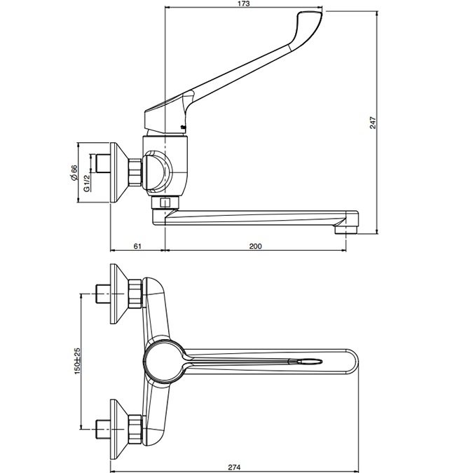 Смеситель для раковины для лечебных учреждений Fima Carlo Frattini Collettivita F3836LCCR (хром)