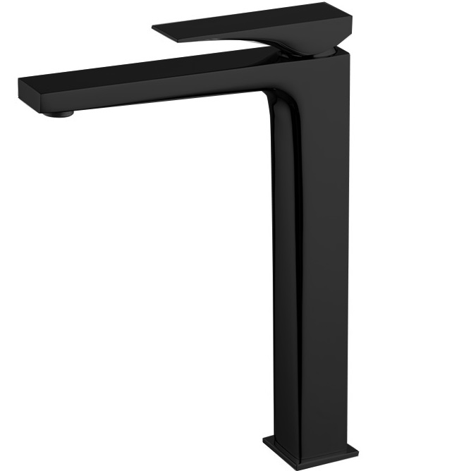 Смеситель для раковины F3961/HNNS (черный матовый), с донным клапаном