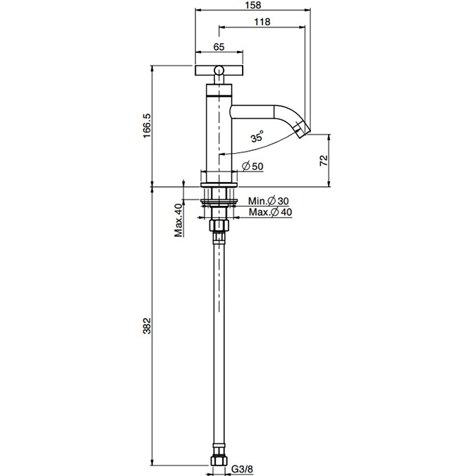 Смеситель для раковины Fima Carlo Frattini Collettivita F5308CR (хром), только холодная вода
