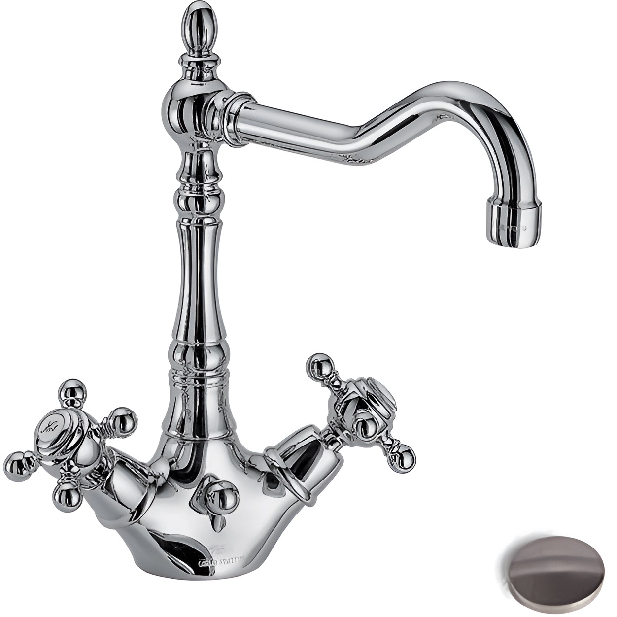 Смеситель для раковины Fima Carlo Frattini Elizabeth F5091SN (никель брашированный), с донным клапаном