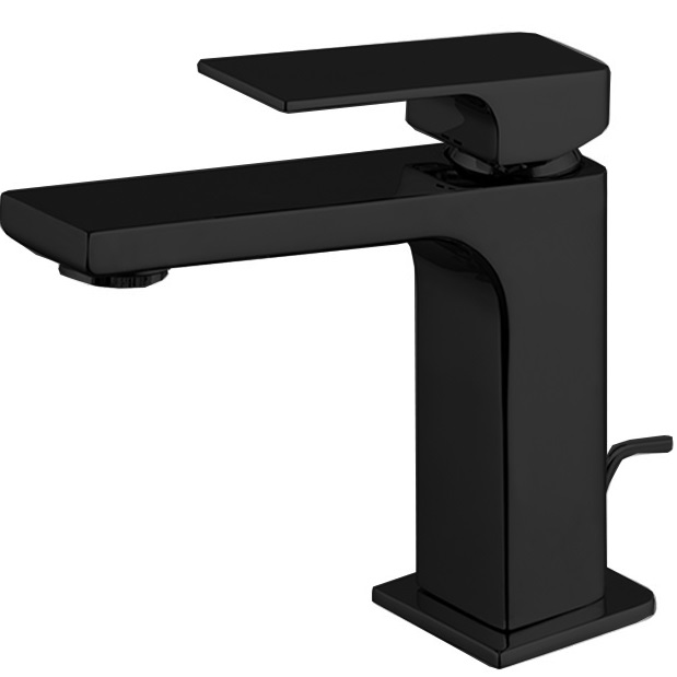 Смеситель для раковины Fima Carlo Frattini Fit F3381NS.1.ES (черный матовый), с донным клапаном