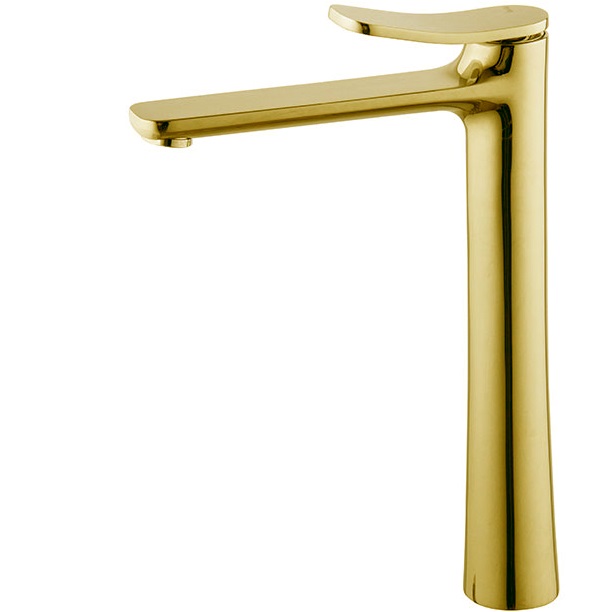 Смеситель для раковины Fima Carlo Frattini Flo F3801/HOR.1 (золотой), с донным клапаном