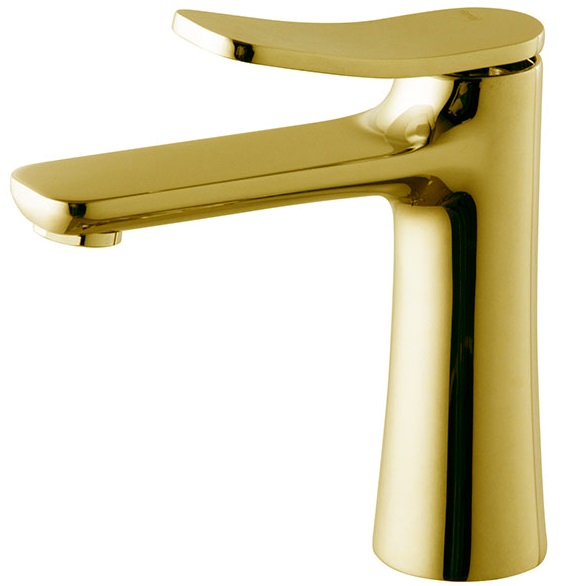 Смеситель для раковины Fima Carlo Frattini Flo F3801OR.ES (золотой), с донным клапаном