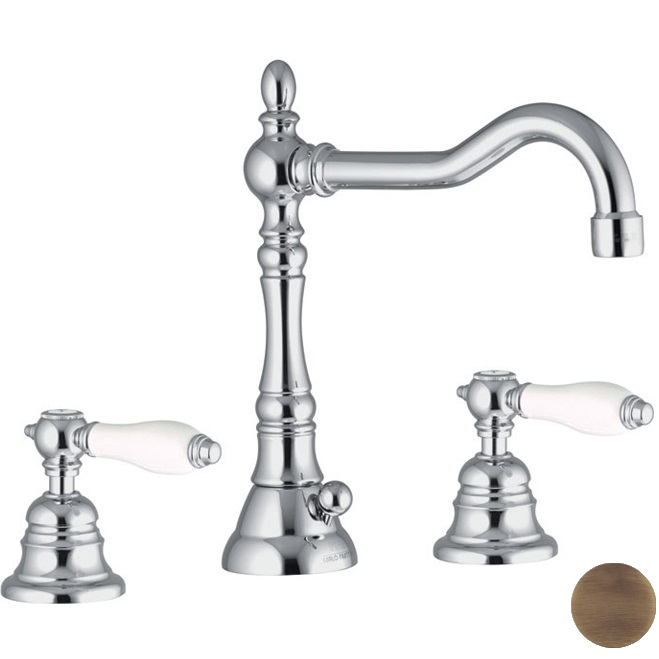 Смеситель для раковины Fima Carlo Frattini Herend F5401BR (бронза), с донным клапаном