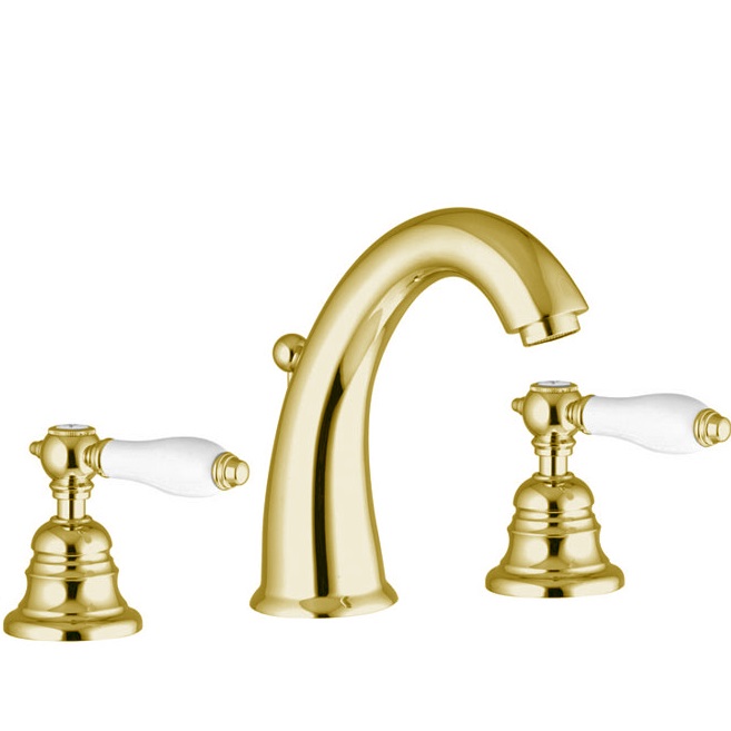 Смеситель для раковины Fima Carlo Frattini Herend F5421OR (золотой), с донным клапаном