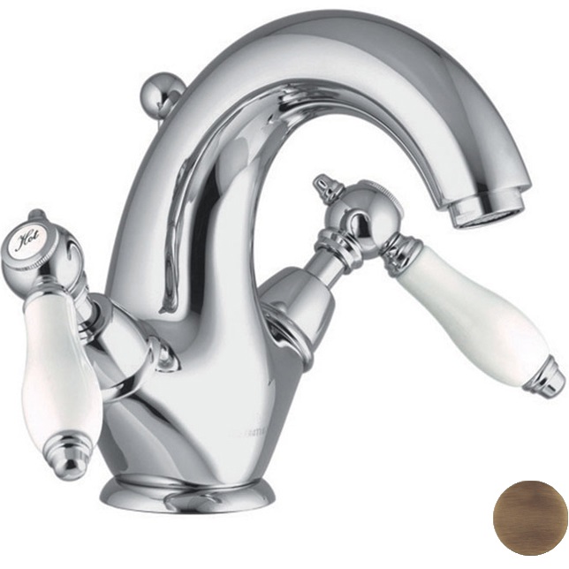 Смеситель для раковины Fima Carlo Frattini Herend F5431BR (бронза), с донным клапаном