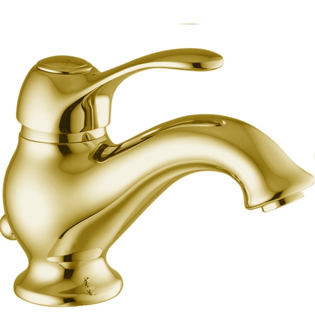 Смеситель для раковины Fima Carlo Frattini Lamp F3301OR (золотой), с донным клапаном