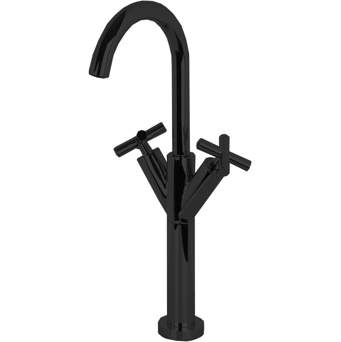 Смеситель для раковины Fima Carlo Frattini Maxima F5331WNS (черный матовый), с донным клапаном