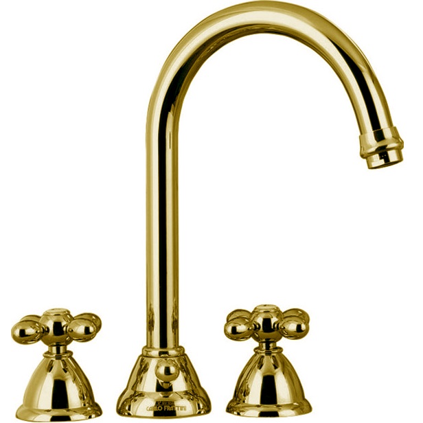 Смеситель для раковины Fima Carlo Frattini Olivia F5001OR (золотой), с донным клапаном