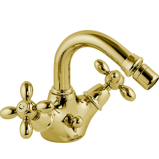 Смеситель для биде Fima Carlo Frattini Olivia F5022OR (золотой), с донным клапаном
