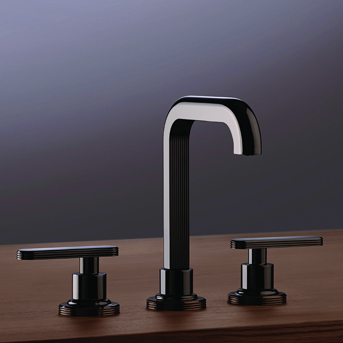 Смеситель для раковины Fima Carlo Frattini Park Lane F1301CN (черный хром), с донным клапаном