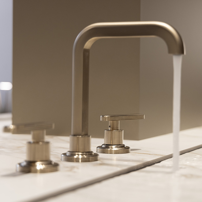 Смеситель для раковины Fima Carlo Frattini Park Lane F1301HL (шампань), с донным клапаном