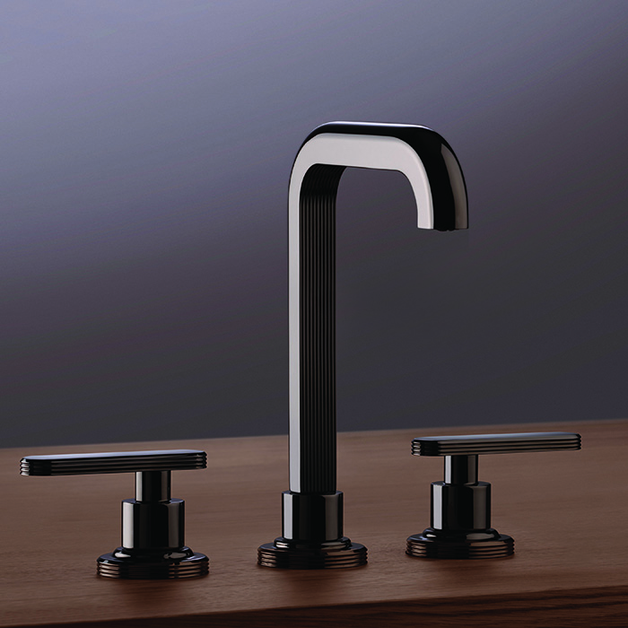 Смеситель для раковины Fima Carlo Frattini Park Lane F1311CN (черный хром), с донным клапаном