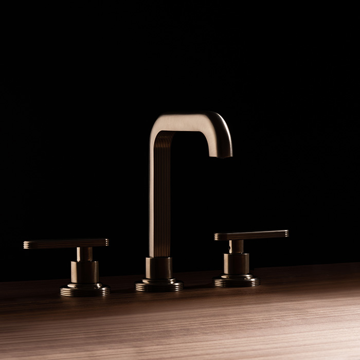 Смеситель для раковины Fima Carlo Frattini Park Lane F1311ZL (янтарная бронза), с донным клапаном