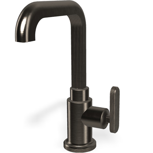 Смеситель для раковины Fima Carlo Frattini Park Lane F1321LCS (черный брашированный хром), с донным клапаном