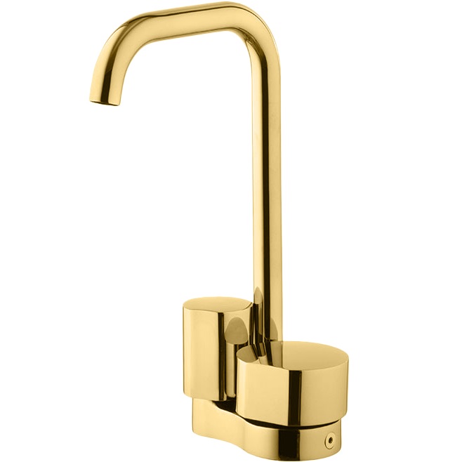 Смеситель для раковины Fima Carlo Frattini So F3171BOR (золотой), с донным клапаном