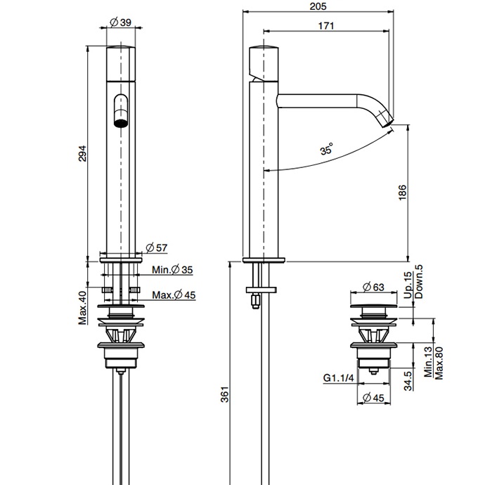 Смеситель для раковины Fima Carlo Frattini So F3181/HCR (хром), с донным клапаном