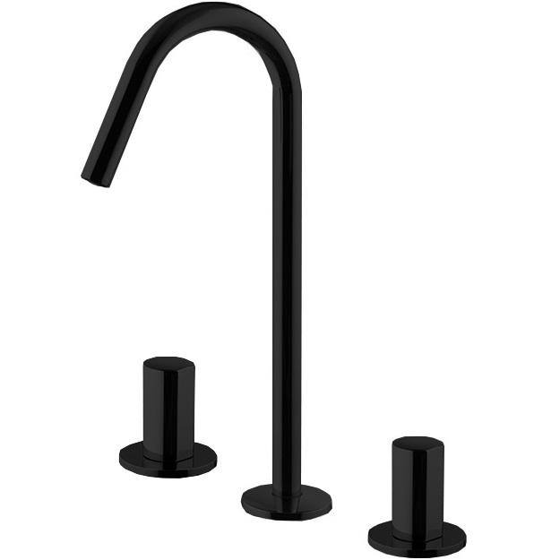 Смеситель для раковины Fima Carlo Frattini So F3191CNS (черный матовый), с донным клапаном